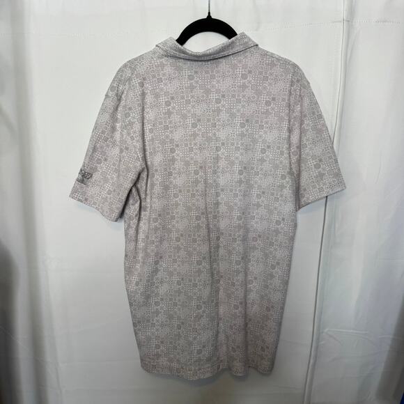 Travis Mathew Men’s Polo Shirt Medium Gray Golf Wyncote Logo Pima Cotton Blend - Picture 3 of 9